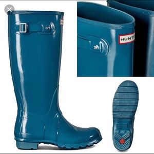 Hunter rain boots - teal